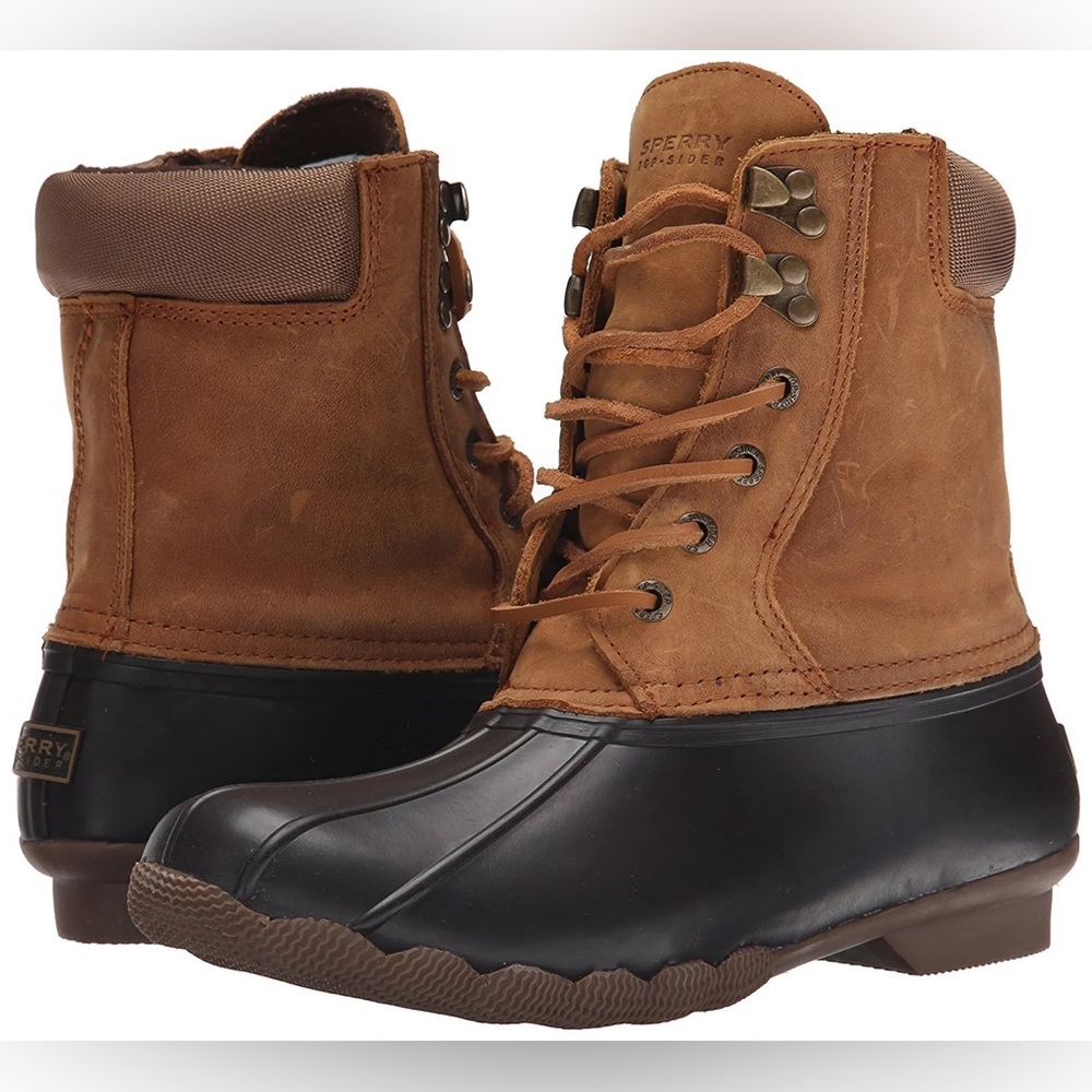 Sperry Brown and Black Winter Boots